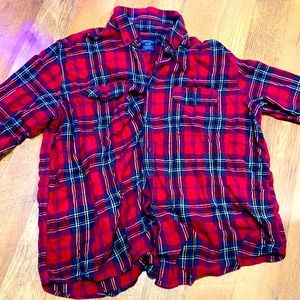 Faded Glory Red Plaid Shirt
